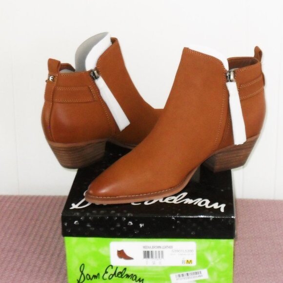 Sam Edelman Neena Leather Point Toe Ankle Size 8 - Picture 7 of 8